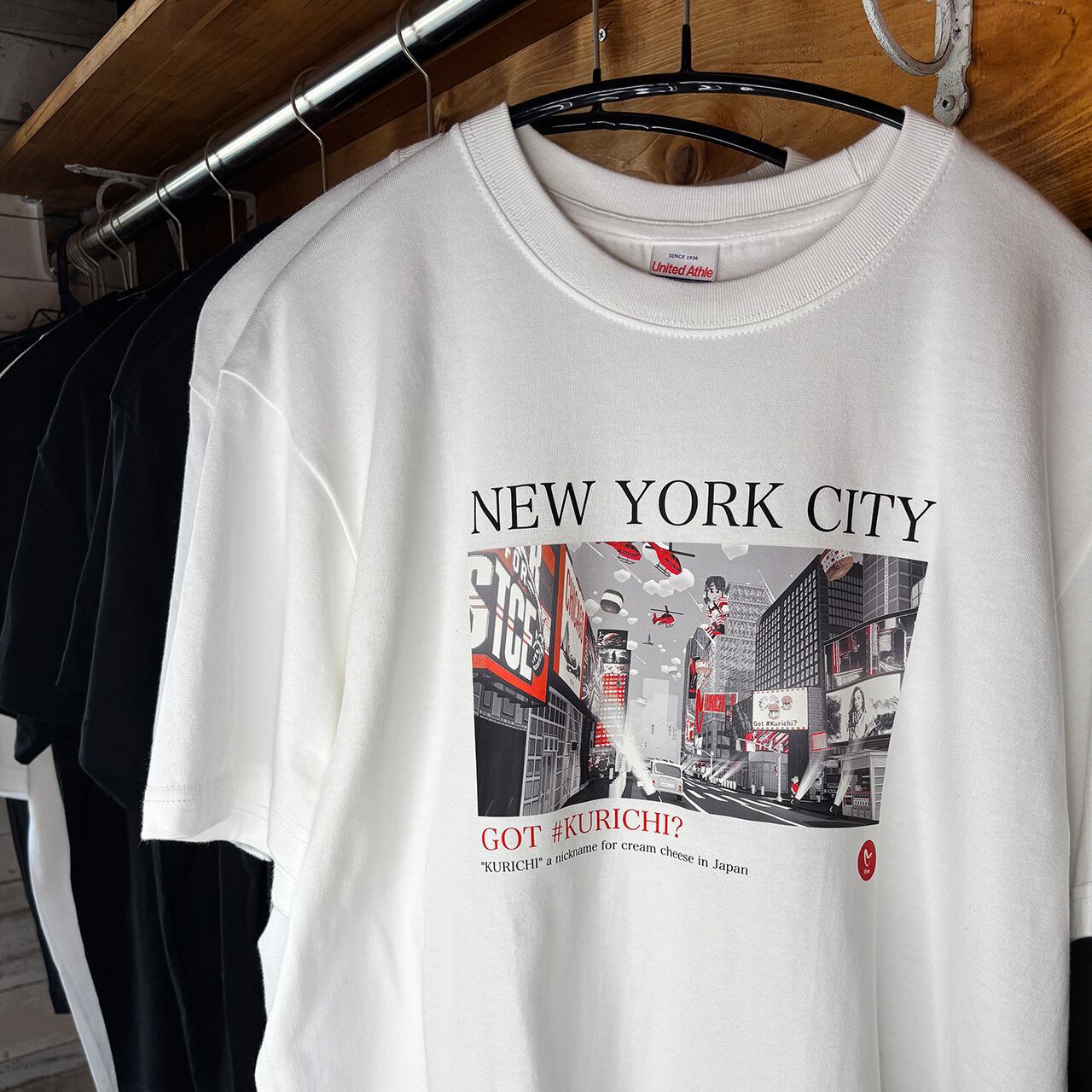 KURICHI T-shirt white（NYC wide）